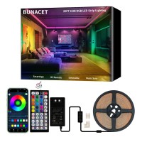 Bunacet Cob Rgb Led Strip Lights Bright 20Ft Rgb Cob Led Lights For Game Room Bedroom Kitchen Lighting Home Decor Cob Led Light