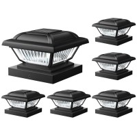 Eleclink Solar Post Cap Lights 6 Pack Warm White Waterproof Fence Post Lights Solar Powered 35X35 4X4 45X45 5X5 Gar