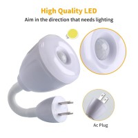 Plug In Motion Sensor Night Light, White/Warm Light 2-In-1 Led Sensor Light Smart Motion Activated Led Sensor Light Adjustable And Energy-Saving Lighting Solution For Safety And Security (Plug)