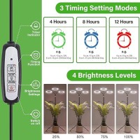 Lordem Grow Light For Indoor Plants Trihead Plant Light For Plants Growing Full Spectrum Growth Lamp With Auto Timer For 48