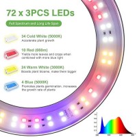 Lordem Grow Light For Indoor Plants Trihead Plant Light For Plants Growing Full Spectrum Growth Lamp With Auto Timer For 48