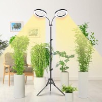 Lordem Grow Light For Indoor Plants Dualhead Plant Light For Plants Growing Full Spectrum Growth Lamp With Auto Timer For 48