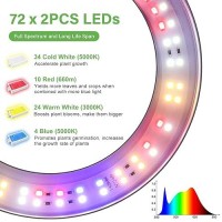 Lordem Grow Light For Indoor Plants Dualhead Plant Light For Plants Growing Full Spectrum Growth Lamp With Auto Timer For 48