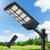 ?????????? 1200W Solar Led Street Light With Motion Sensor For Outdoor Parking Lot - Dusk To Dawn Solar Flood Security Light In ??????????, ???????? Waterproof Solar Pole Or Wall Light, St4-107