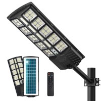 Lovus Commercial Solar Street Light - 1500W, 6000K, Motion Sensor, Ip67 Waterproof, Dusk To Dawn, Solar Security Flood Light For Parking Lots, Highways, Stadiums - St5-107