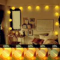 Led Lantern String Lights Outdoor Plug In 40Ft Connectable Warm White White Lantern Fairy Lights With Remote Control 40 Led