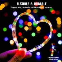 Jmexsuss 4 Pack 50 Led Multicolor Fairy Lights Battery Operated Each16 Ft Multicolor Christmas Lights Waterproof Twinkle Lights