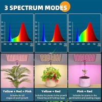 Barrina Plant Grow Light 182 Leds Full Spectrum Grow Lights For Indoor Plants Height Adjustable Growing Lamp Fixture With Auto