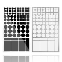 Jieheng Light Dimming Stickers,Led Light Dimming Stickers,Blackout Stickers For Electronic,2 Sheets Cover White And Black, Led Dimming 50% Dimming Of Led Lights(Cut-50% Dimming White And Black)