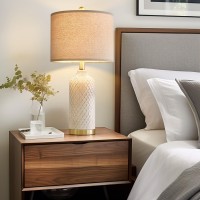 Gsafava 2425 Table Lamps Set Of 2 Modern Ceramic Lamps For Living Room Bedside Lamps Gold Lamps For Night Stands Boho Bedroo