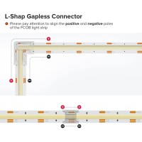 Btflighting Fcob Cob 10Mm039In Width Led Strip Connector Kit 6Pcs 3 Pin Transparent Gapless Lshaped Connectors 4Pcs 4Pin Str