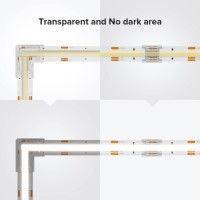 Btflighting Fcob Cob 10Mm039In Width Led Strip Connector Kit 6Pcs 3 Pin Transparent Gapless Lshaped Connectors 4Pcs 4Pin Str