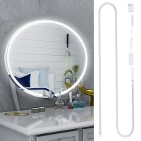 My Beauty Light Led Vanity Lights Strip For Mirror, 6000K Bright Daylight White Vanity Mirror Lights, 3.28Ft Dimmable Makeup Light, Elt Approval 24V Stick On Lights For Mirror