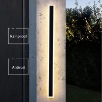 Aidenkid Long Strip Wall Light, Outdoor Long Led Porch Lights, Rgb Acrylic Wall Lamp, Waterproof Ip67 Wall Light Fixture For Porch, Living Room, Patio - Rgbcw (Rgbcw, 47.3Inch)