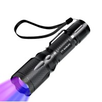 Eowco Uv Flashlight 365Nm 395Nm Ultraviolet Black Light Flashlights Handheld Zoomable Blacklight Torch Woods Lamp Detector