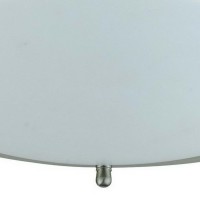 10 Inch Modern Ceiling Lamp With Frosted Acrylic Plate, Steel Trim, White