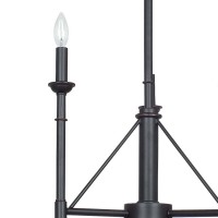 Niva 25 Inch Modern 3 Light Chandelier, Candelabra Style, Metal, Bronze