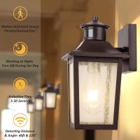 Oil Rubbed Bronze Motion Sensor Outdoor Lights Dusk To Dawn Outdoor Lighting Brown Exterior Garage Light Fixture Waterproof