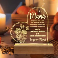 Mothers Day Gifts For Mom In Spanish Regalos Para Mam Acrylic Night Light Regalo Dia De La Madre Spanish Mom Birthday Gifts