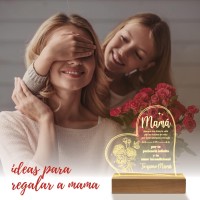 Mothers Day Gifts For Mom In Spanish Regalos Para Mam Acrylic Night Light Regalo Dia De La Madre Spanish Mom Birthday Gifts