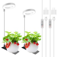 Kullsinss Grow Lights For Indoor Plants Full Spectrum Halo Growing Lamp With Detachable Base Height Adjustable 3 Colors 10 D