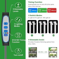 Wiaxulay Led Plant Grow Light Strips 6000K Full Spectrum Grow Lights For Indoor Plants Sunlike Growing Lamp With 61216H Time