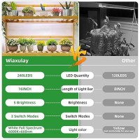 Wiaxulay Led Plant Grow Light Strips 6000K Full Spectrum Grow Lights For Indoor Plants Sunlike Growing Lamp With 61216H Time