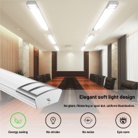 Antlux 4Ft Led Flush Mount Puff Lights 40W 4500Lm Linear Light 5000K Daylight White 4 Foot Integrated Led Wraparound Ceiling