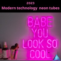 Wowlamps Babe You Look So Cool Neon Sign Led Pink Word Light Up Signs For Wall Decor Preppy Aesthetic Girly Teen Light For Bedr