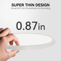 Modern 28W 3200Lm Led Flush Mount Ceiling Light Super Slim 12 Inch Led Ceiling Light 5000K Daylight Led Ceiling Light For Bedr