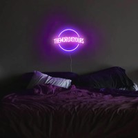 Moodlion The World Is Yours Neon Sign Neon Signs For Wall Decor Neon Dimmable Blue Led Signs Bedroom Neon Planet Light Up Sig