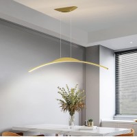 Modern Led Chandeliers Pendant Lights Fixtures Dimmable 3000K-6500K For Dining Room Kitchen Island Living Room Breakfast Area Bedrooms Office Hanging Lamp Lighting With Remote Control (Gold 31.5In)