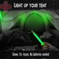 Emergency 10 Ultra Bright Green Glow Sticks Individual Packed With Lanyard For Camping Survival Glow Lights For Blackouts