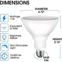 Energetic Par38 Led Flood Outdoor Light Bulb 4000K Cool White 90 Watt Equivalent 11W Wet Rated 900Lm E26 Base Nondimmab