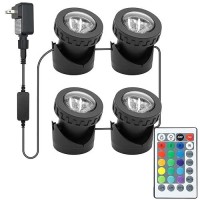 Rgb Underwater Pond Lights With Timer Rgb Fountain Lights Underwater Light Ip68 Waterproof Dimmable Outdoor Landscape Lights F