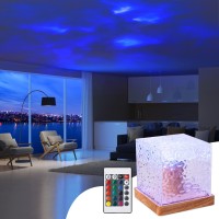 Ocean Wave Ceiling Projector,Rgb Colors Changing Show Aurora Glow Lamp With Remote,Underwater Effect Led Night Light, Northern Lights,Led Lights For Bedroom/Room Decor/Graduation Gifts(Big)