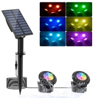 Tsun Solar Pond Light Led Underwater Light Color Changing Pond Light Submersible Fountain Light Solar Ip68 Waterproof Fish Tank