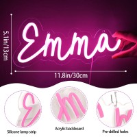 Attneon Emma Name Neon Sign For Wall Decor Led Emma Name Neon Light For Kids Bedroom Birthday Party Decor Neon Sign Emma For Wal