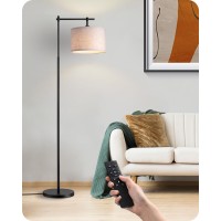 Edishine Dimmable Floor Lamp 5 Color Temperature Modern Standing Lamp With Remote Control Beige Shade E26 Socket Arc Floor