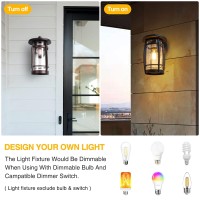 Brumosa Outdoor Pendant Light Fixture With Adjustable Chain, Anti-Rust Aluminum Frame With Clear Seedy Glass Shade, Hanging Lantern For Front Door Ceiling Entry Porch