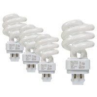 Sleeklighting 13 Watt T3 Spiral Cfl 4 Pin G24Q1 Base Light Bulb 2700K 800Lm Compact Fluorescent Warm White Light 4Pack