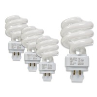 Sleeklighting 13 Watt T3 Spiral Cfl 4 Pin G24Q-1 Base Light Bulb 4200K 800Lm - Compact Fluorescent -Warm White Light 4Pack