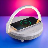 Belmak Bedside Lamp With Wireless Charger Phone Charging Lamps For Bedroom Speaker Lamp Bluetooth Wireless 6 In 1 Touch Bedsi