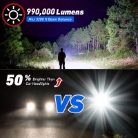 Led Flashlights High Lumens Rechargeable 990000 Lumens Super Bright Flash Light Brightest Flashlight 3 Modes Ipx7 Waterproof