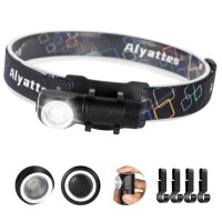 Alyattes Led Head Flashlight 3 Modes Lighting Headlamp Magnetic Base Rechargeable Headlamp, Mini Rechargeable Headlamps For Adults For Camping, Hiking, Repairing, Reading