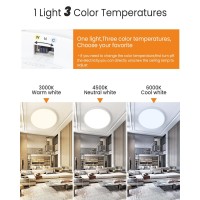 Slochi 154 Inch 2 Pack Flush Mount Led Ceiling Light 36W Ultra Thin Led Ceiling Light 3000K4500K6000K 3 Color Temperature L