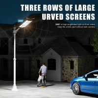 Okpro Solar Street Lights Outdoor - 3800W Solar Outdoor Lights 7000K Solar Parking Lot Lights Dusk To Dawn, Street Lights Solar Powered With Motion Sensor For Yard