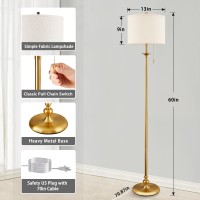 Luvkczc Modern Floor Lamp 60 Standing Lamp For Living Room With Pull Chain Switch Corner Tall Soft Lighting For Bedroom Off