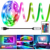 Houhui Led Strip Lights 2M, Waterproof Led Light Strip,Tv Led Backlight, Color Changing Strip Lights With Remote, Usb Led Light Strip Bias Lighting For Pc Monitor Mirror Cabinet