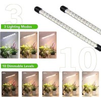 Lpmzmbl 2 Heads Full Spectrum Plant Grow Lights For Indoor Plants With 10 Feet Cables 10 Dimmable Levels And 3912H Timerpack